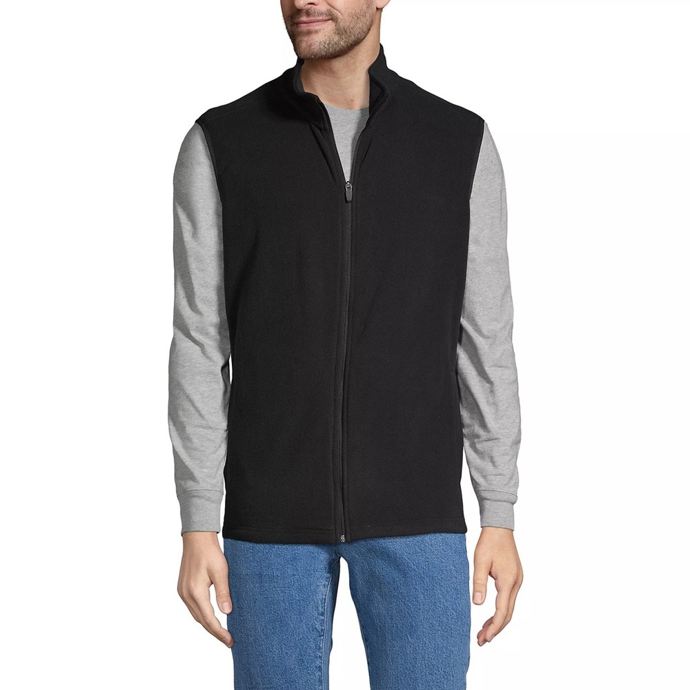 NEW LANDS END Men's Thermacheck 100 Fleece Vest